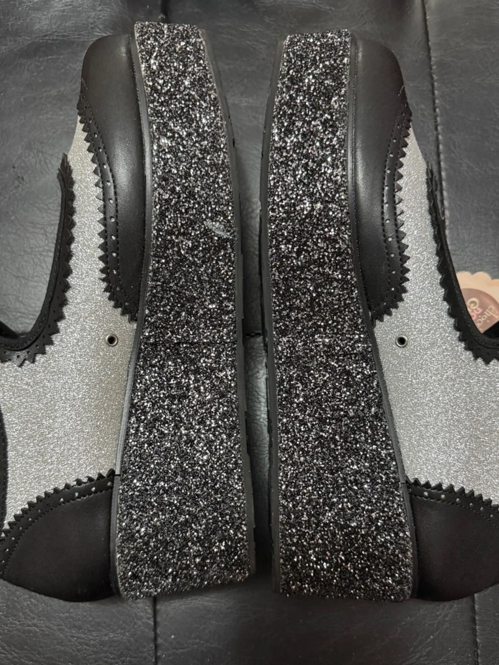 Hot Chocolate Double Cream Glitter Mary Janes NWT